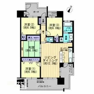 サーパスシティ西古松公園二番館【9階】の間取り