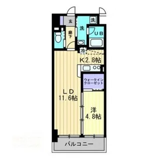 アルファレガロ西古松【4階】の間取り