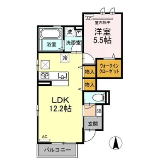 チェーロ セレーナ B棟【1階】の間取り