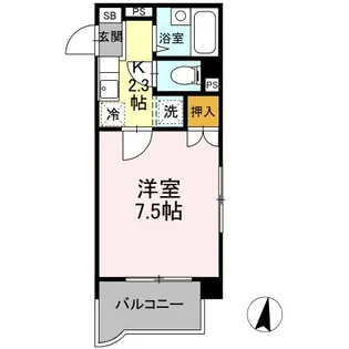 カナンハイツ大元【5階】の間取り