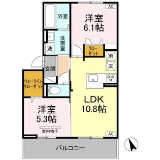 Tiare Manbai【3階】の間取り