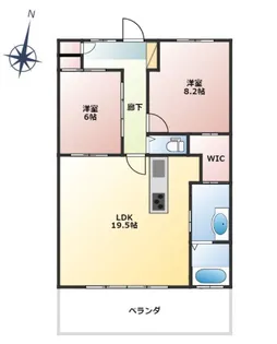 サーパス庭瀬【2階】の間取り
