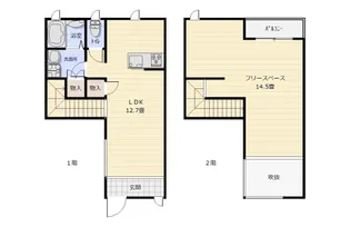 岡山県岡山市南区新保【テラスハウス】の間取り
