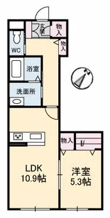 グランツヴィラ大福 B棟【2階】の間取り