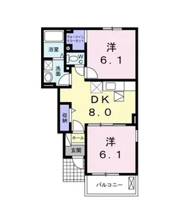 プリムローズ うえまつ Ⅱ【1階】の間取り