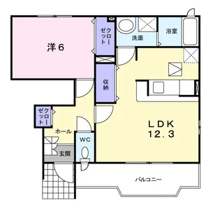 イースト・ユニゾン【1階】の間取り