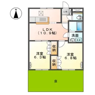 リープクレセント【1階】の間取り