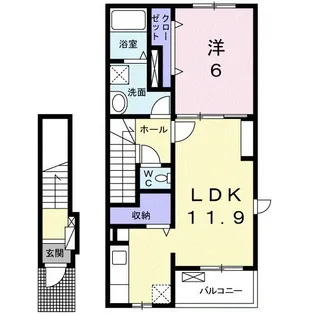 ピエスモンテ【2階】の間取り