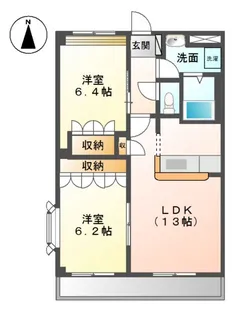 ヴェルドミール豊浜【2階】の間取り