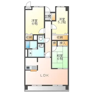 スカイパレス高柳【4階】の間取り
