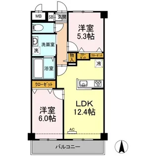 フローラル・コートⅡ【3階】の間取り