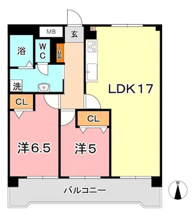 清幸マンション野田【7階】の間取り