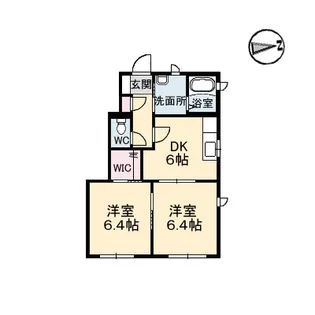 シャーメゾン山崎【1階】の間取り