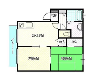 ビバーチェ・ナラバラA【1階】の間取り
