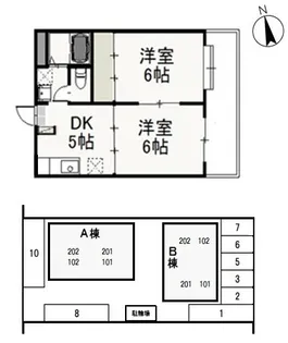 ベル・エポック B【1階】の間取り
