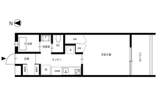 クレル西川原S棟【1階】の間取り