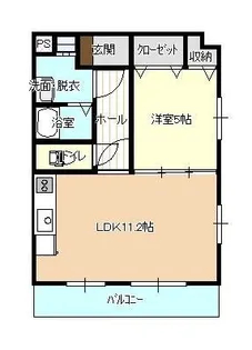 岡山県岡山市北区西長瀬【マンション】の間取り