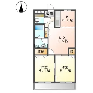グレイスヴィラ倉田【1階】の間取り
