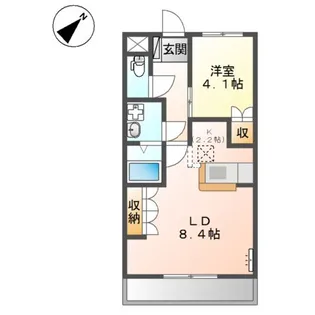 ベルフォーレ【1階】の間取り