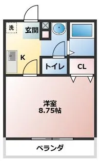 フォーシーズンズ春【201号室】の間取り