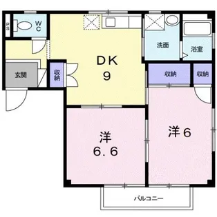 シーフォレスト B【2階】の間取り