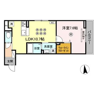 モン サン ブルー【3階】の間取り