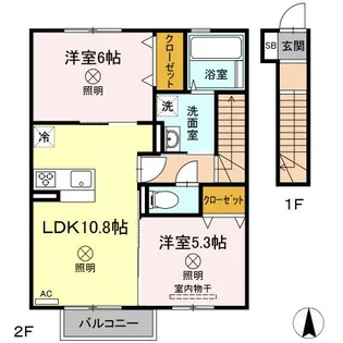 プラナスガーデン【2階】の間取り