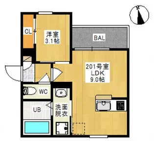 REGALEST JM 青江【2階】の間取り