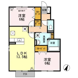 Dianthus A棟【1階】の間取り