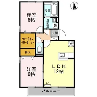 リビングタウン旭川 B棟【2階】の間取り