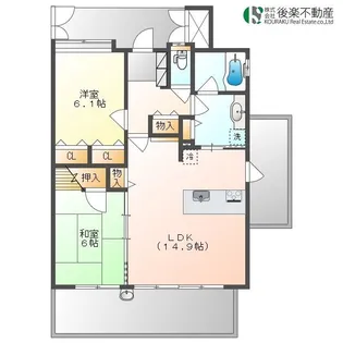 岡山県岡山市北区青江3丁目【マンション】の間取り