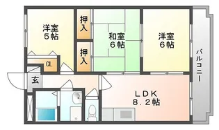 セレーノ天神館【3階】の間取り