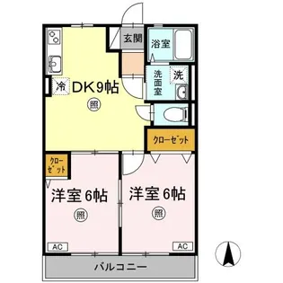 ガーデン江西通り Ⅱ【1階】の間取り