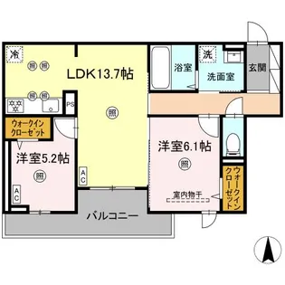 ル コンテ【3階】の間取り