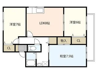 ハピネスA【2階】の間取り