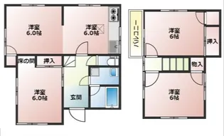 岡山県岡山市南区当新田【一戸建】の間取り