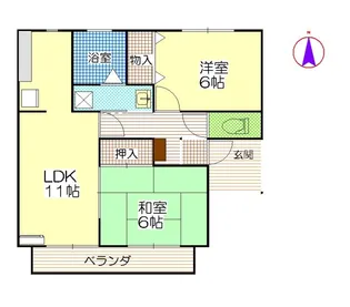 フォレスト東平島 A棟【2階】の間取り