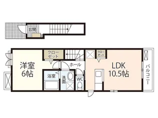 オフショアⅢ【2階】の間取り
