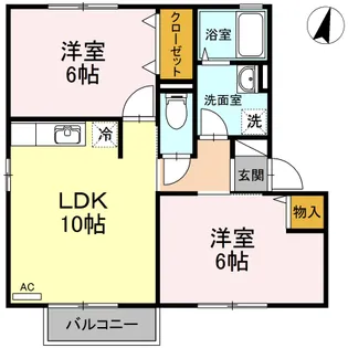 グリーンコート B棟【2階】の間取り