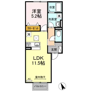 カリーノひな【1階】の間取り