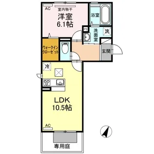ガーデン五反田【1階】の間取り