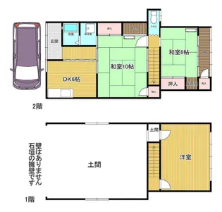 岡山県岡山市東区西大寺東3丁目【一戸建】の間取り