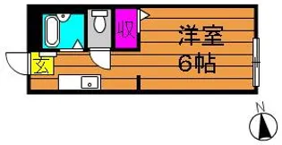 サンクオーレ青江【B207号室号室】の間取り