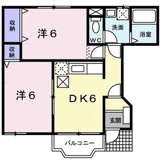 クレストールゆうA【1階】の間取り