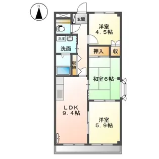 パストラル南町【3階】の間取り