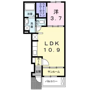 ラ・ベルコリーヌA【1階】の間取り