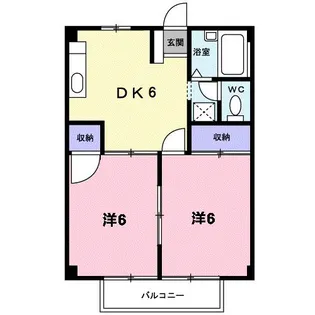 シティハイツグリーンA【1階】の間取り