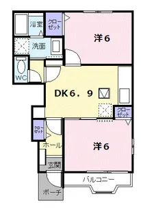 ガーデン彦崎【1階】の間取り