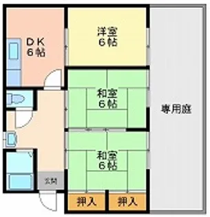 守安コーポ【1階】の間取り