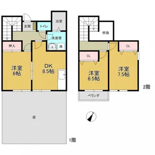 岡山県岡山市南区大福【タウンハウス】の間取り